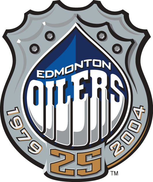 Edmonton Oiler 2003 04 Anniversary Logo iron on paper